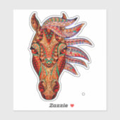 Paardenjuweel mozaïekkleurig cowgirl equestrian sticker (Vel)