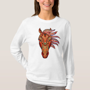Paardenjuweel mozaïekkleurig cowgirl equestrian t-shirt