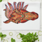 Paardenjuweel mozaïekkleurig cowgirl equestrian theedoek (Gevouwen)