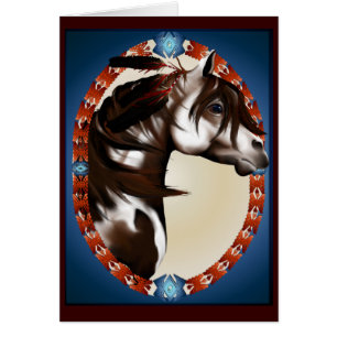 Paardenkaart met verf