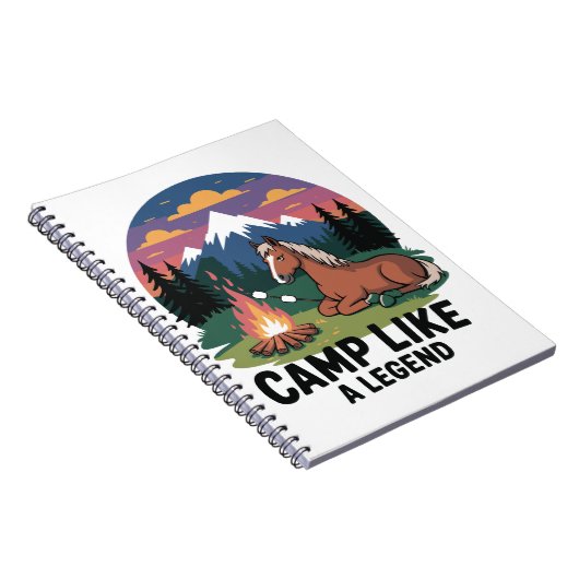 Paardenkamp als een legende Camping Notitieboek (Rechterzijde)