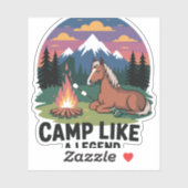 Paardenkamp als een legende Camping Sticker (Vel)