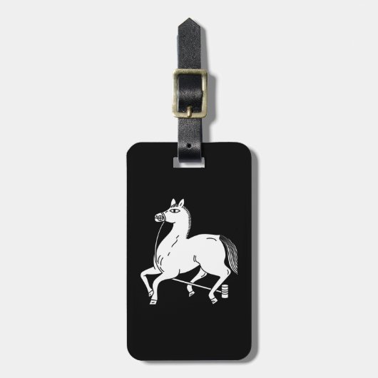 Paardenkampioen vastgebonden bagagelabel (Voorkant verticaal)
