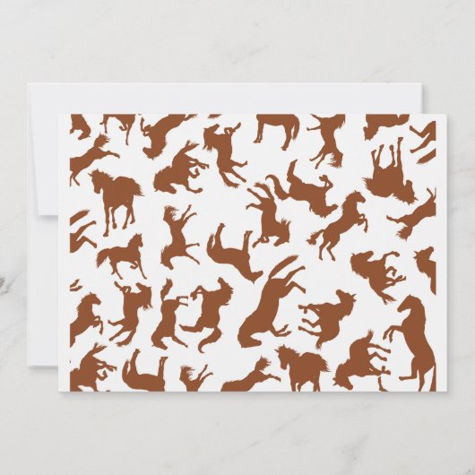 Paardenkarikaturen 1e Verjaardag Party foto Kaart (Achterkant)