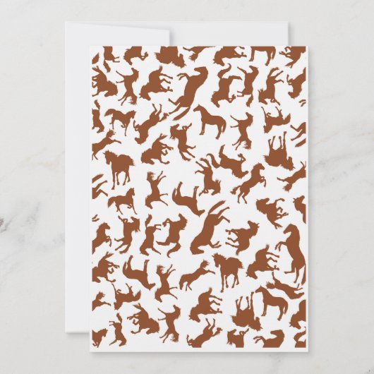 Paardenkarikaturen 1e verjaardagsfeest kaart (Achterkant)