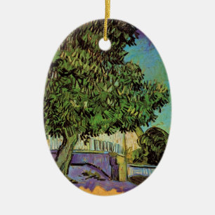 Paardenkastanje in Bloei door Vincent van Gogh Keramisch Ornament