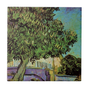 Paardenkastanje in Bloei door Vincent van Gogh Tegeltje