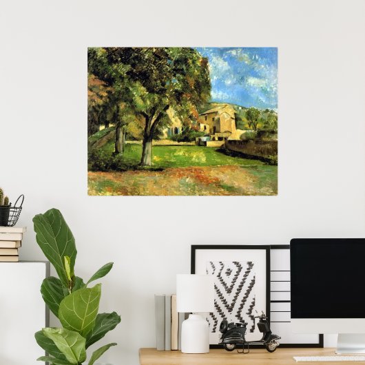 Paardenkastanjebomen - Paul Cezanne - c1890 Poster (Thuiskantoor)