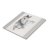 Paardenkeramische tegels tegeltje (Zijkant)