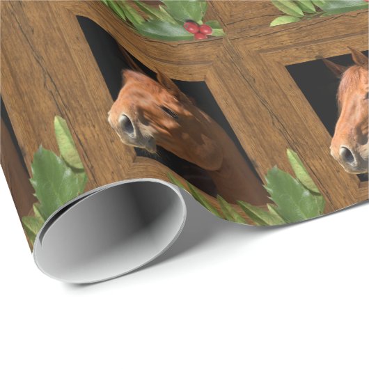 Paardenkerst Cadeaupapier (Rol Hoek)