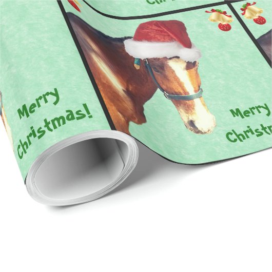 Paardenkerst Cadeaupapier (Rol Hoek)
