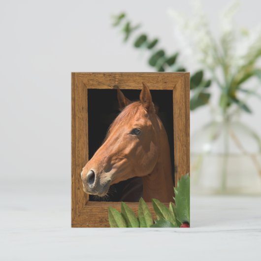 Paardenkerst Feestdagenkaart (Staand voorkant)