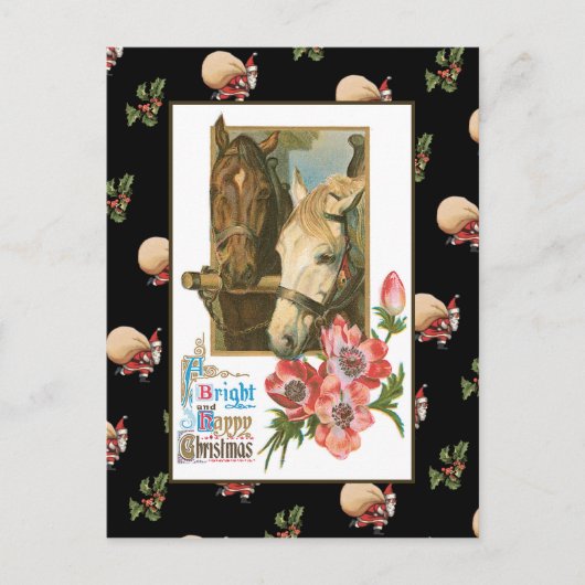 Paardenkerst Feestdagenkaart (Voorkant)