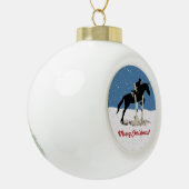  paardenkerst keramische bal ornament (Links)