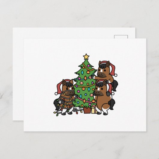 Paardenkerstboom Briefkaart (Voorkant / Achterkant)