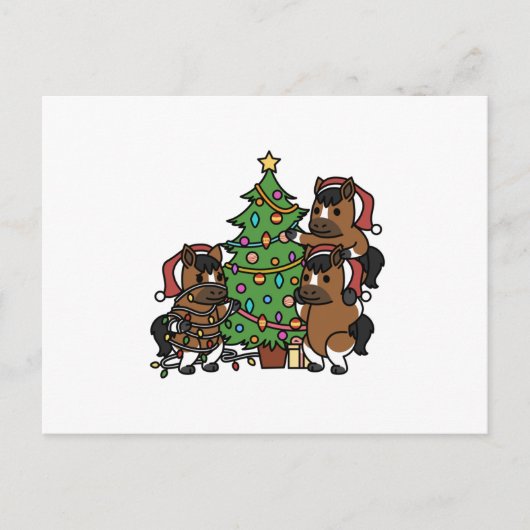 Paardenkerstboom Briefkaart (Voorkant)