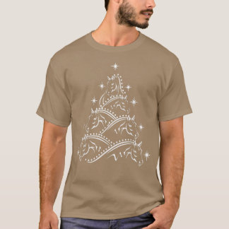 Paardenkerstboom, paardenrenkostuum, kerst t-shirt