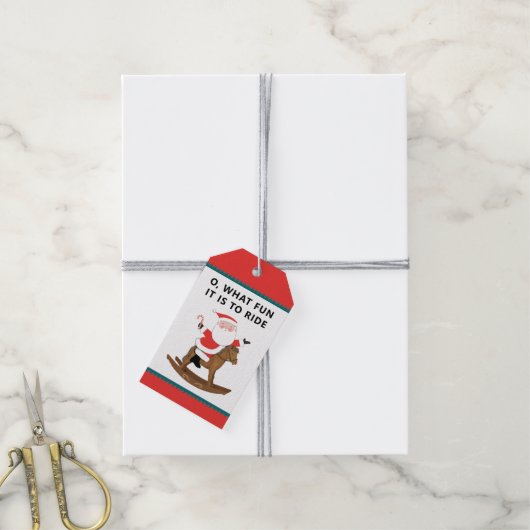 Paardenkerstcadeautags Cadeaulabel (Met Touw)