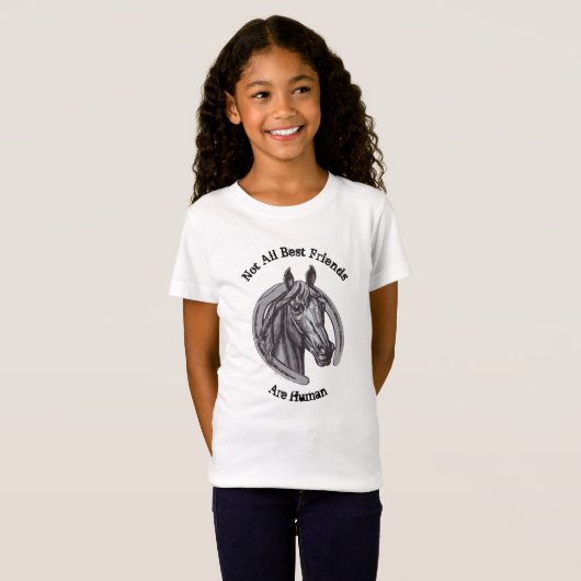  paardenketch Barn Animal Beste vrienden T-shirt (Voorkant volledig)