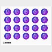 Paardenklassieker ronde envelop afdichting sticker (Vel)