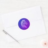 Paardenklassieker ronde envelop afdichting sticker (Envelop)