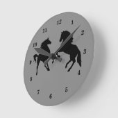 Paardenklok met aangepaste kleuren en nummerletter ronde klok (Hoek)