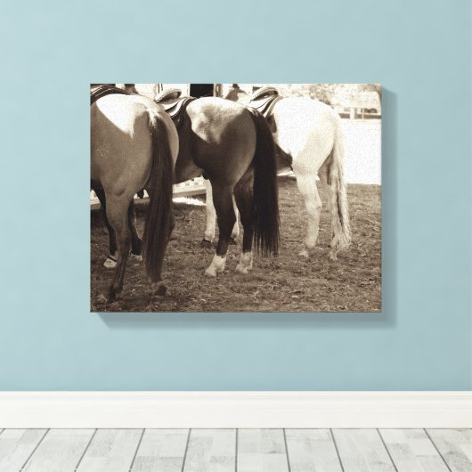 Paardenknoppen Canvas Foto (Insitu (Houten vloer))