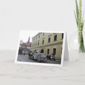 Paardenkoets in Krakau, Polen Kaart (Voorkant)