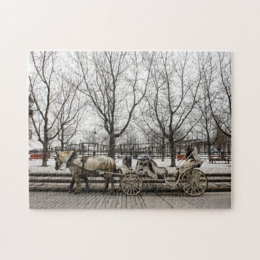 Paardenkoets Montreal. Legpuzzel (Horizontaal)