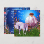 Paardenkoets Prinses Verjaardagsfeest Kaart (Voorkant / Achterkant)