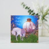 Paardenkoets Prinses Verjaardagsfeest Kaart (Staand voorkant)