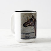 Paardenkoffie mok (Voorkant links)