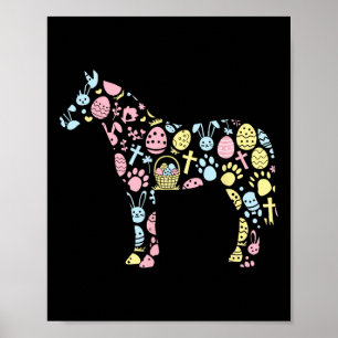 Paardenkonijn Paaseieren Paasdag Vrouwen Mannen Ki Poster