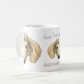 Paardenkop  art 2 gepersonaliseerd koffiemok (Voorkant links)