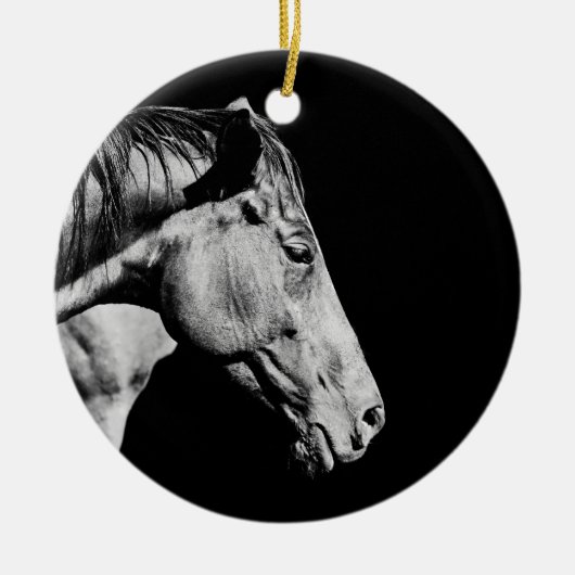 paardenkop been keramisch ornament (Voorkant)