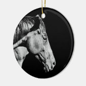 paardenkop been keramisch ornament (Links)