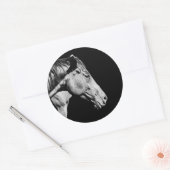 paardenkop been ronde sticker (Envelop)