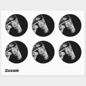 paardenkop been ronde sticker (Vel)
