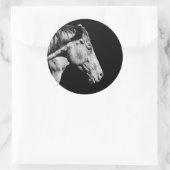 paardenkop been ronde sticker (Tas)