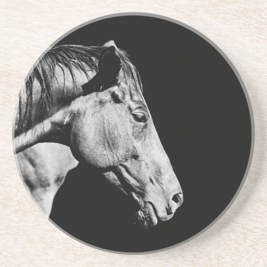 paardenkop been zandsteen onderzetter (Voorkant)