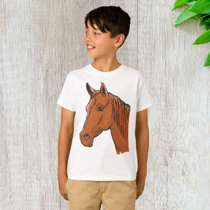 Paardenkop Bruine Boerderij Dier T-shirt