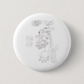 Paardenkop Cartoon Ronde Button 5,7 Cm (Voorkant)
