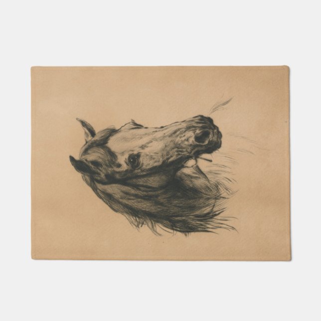 Paardenkop (door Heywood Hardy) Deurmat (Voorkant)