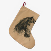 Paardenkop (door Heywood Hardy) Grote Kerstsok (Voorkant (Hangend))