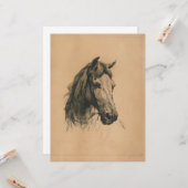 Paardenkop (door Heywood Hardy) Kaart (Voorkant / Achterkant in situ)