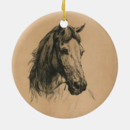 Paardenkop (door Heywood Hardy) Keramisch Ornament