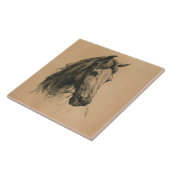 Paardenkop (door Heywood Hardy) Tegeltje (Zijkant)