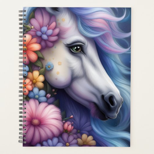 Paardenkop en bloemen planner (Voorkant)
