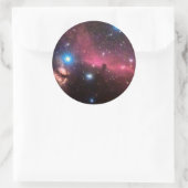 Paardenkop- en vlamboomnevel ronde sticker (Tas)