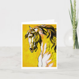 Paardenkop (geel) bedankkaart